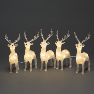 Set of 5 Acrylic Reindeer