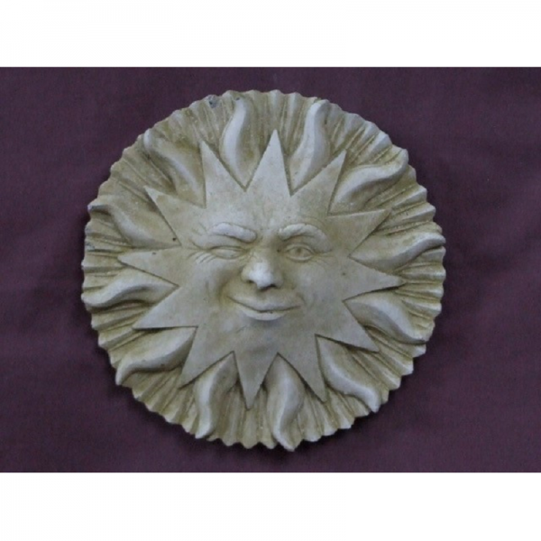 Winking Sun Face Plaque Garden Ornament