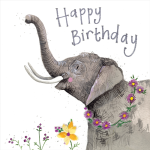 Birthday Elephant Sparkle Card