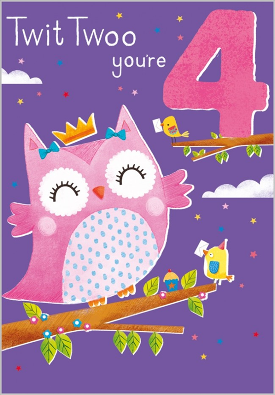 Age 4 Owl Card