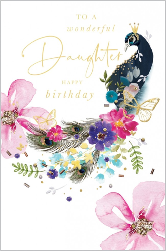 Daughter - Peacock Card