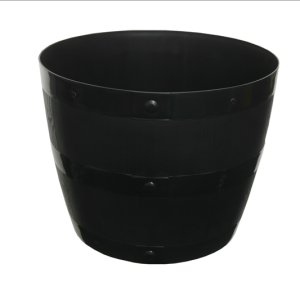 Barrel Planter Black 50cm