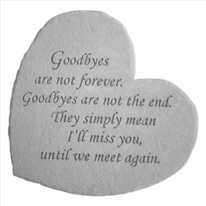 Great Thoughts Heart: Goodbyes