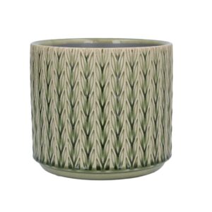 Green Staghorn Ceramic Pot