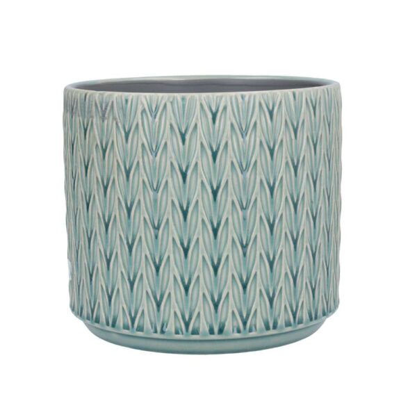 Blue Staghorn Ceramic Pot