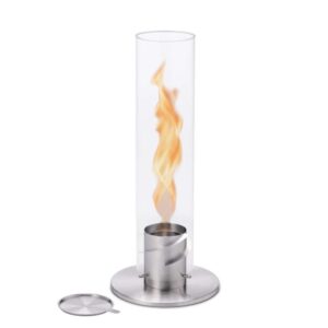 SPIN 120 Table-top fireplace silver