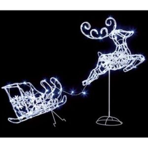 Sleigh with Reindeer 1m