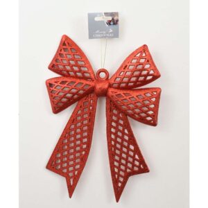 Red Sparkle Lattice Bow Hanger