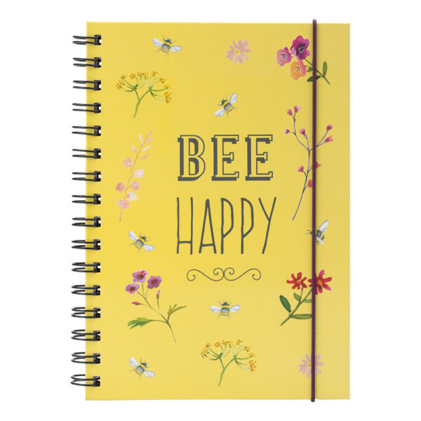 Bee Happy Notebook - Yellow 'Bee Happy'
