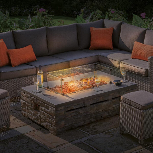 Stone Fire Pit - Coffee Table