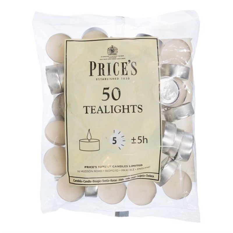 White Tealight Bag 50pk