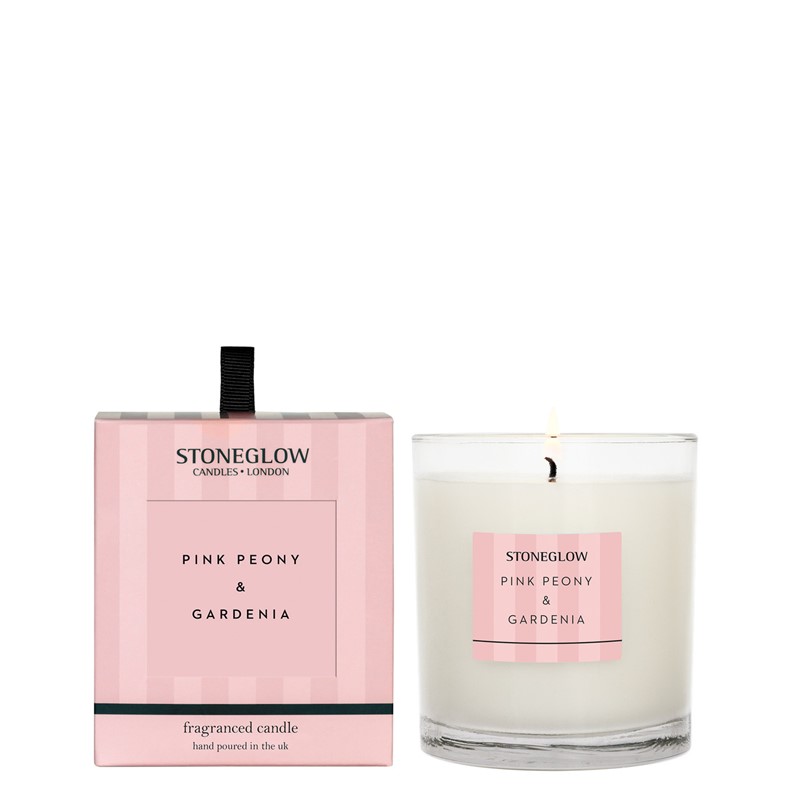 Modern Pink Peony & Gardenia Candle