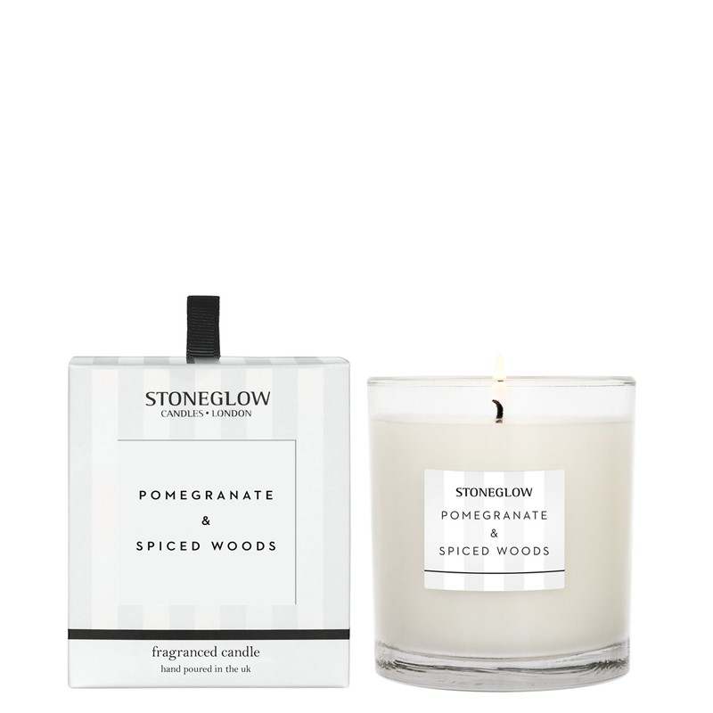 Modern Pomegranate & Spiced Woods Candle