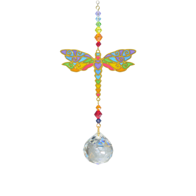 Crystal Dreams Dragonfly Rainbow