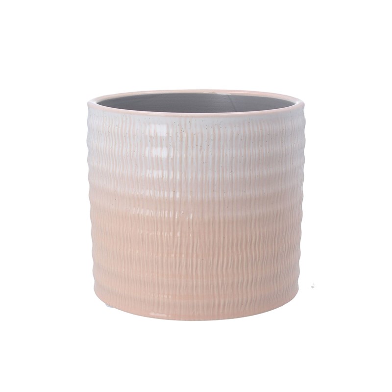 Blush Pink Ombre Stoneware Pot