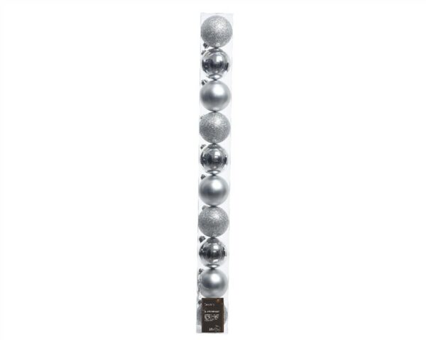 Bauble Tube - Silver 10 pieces