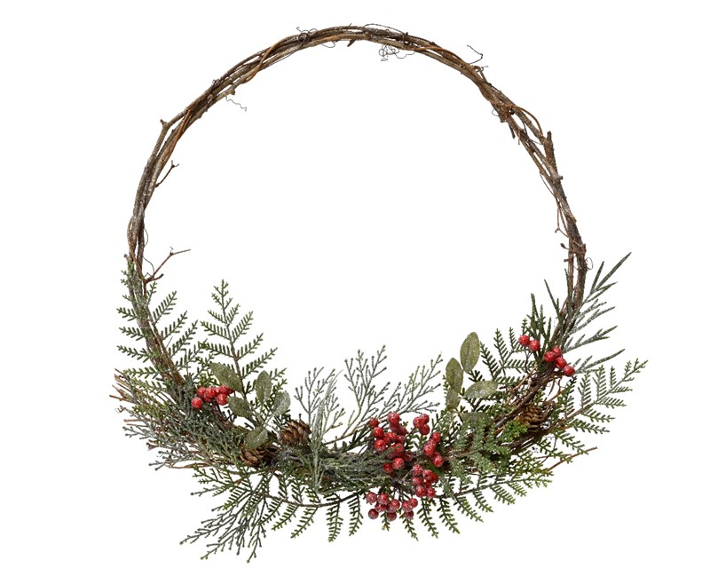 Red Berry Ring Wreath 45cm