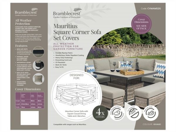 Mauritius Sq Corner Sofa Set Cover