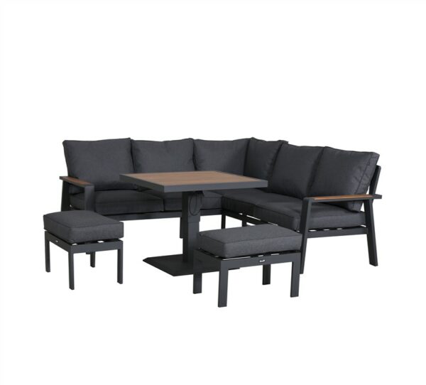 Asher Square Casual Dining Set with Adjustable Table