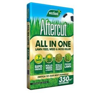 Aftercut All In One Lawn Feed, Weed & Moss Killer Bag UK 350m2