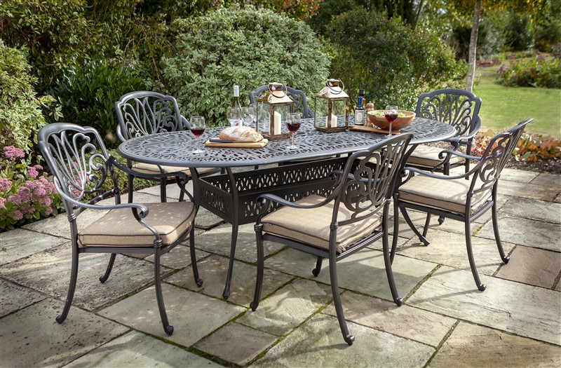 Hartman Amalfi 6 Seat Oval Set - Bronze - Image 2